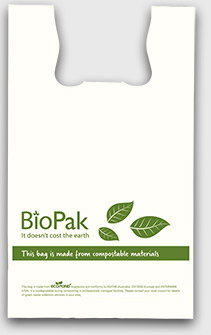 Biodegradable bag and barrier tape
