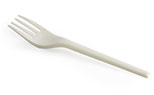 Biodegradable and compostable cutlery: fork made from BioPlastic