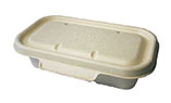 BioCane takeaway container, natural, compostable, made from sugarcane pulp